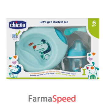 chicco set pappa 6 mesi+ azzurro