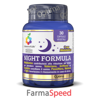 colours of life night formula 30 capsule vegetali 550 mg