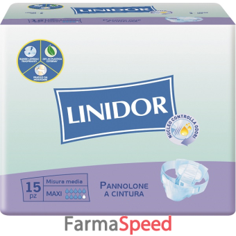 pannolone linidor a cintura maxi misura media 15 pezzi
