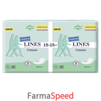 pannolone lines specialist classic sagomato super 30 pezzi