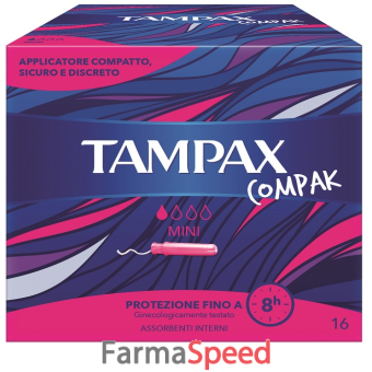 tampax compak assorbente interno mini 16 pezzi