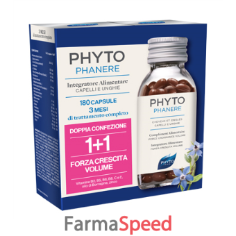 phyto phytophanere 1 + 1 90 capsule + 90 capsule contenitoredi vetro