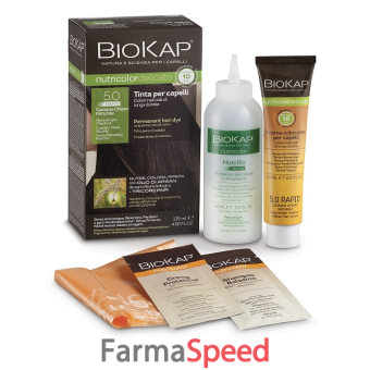 biokap nutricolor delicato rapid 5,05 castano nocciola 135 ml