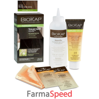 bios line biokap nutricolor delicato rapid tinta 6,06 biondo scuro avana 135 ml