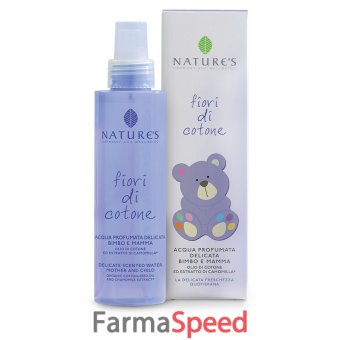 natures fiori di cotone acqua profumata delicata bimbo e mamma 150 ml