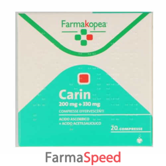 carin - 200 mg + 330 mg compresse effervescenti 20 compresse 