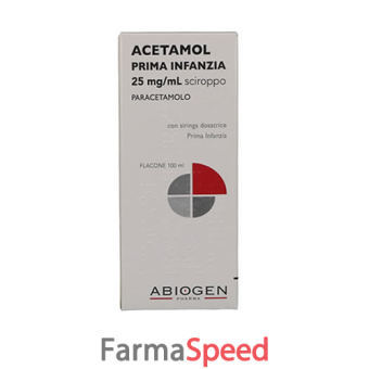acetamol - prima infanzia 25 mg/ml sciroppo 1 flacone 100 ml
