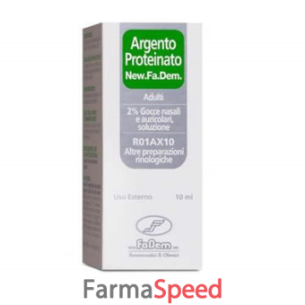 argento proteinato - 2% gocce nasali e auricolari, soluzione flacone 10 ml 