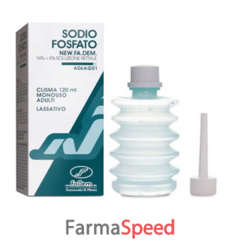 sodio fosfato new f - adulti 16%/6% soluzione rettale 1 flacone 120 ml