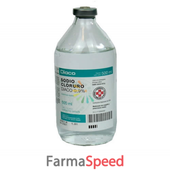 sodio cloruro diaco - 0,9% 1 flacone 500 ml