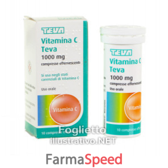 vitamina c teva - 1.000 mg compresse effervescenti 10 compresse 