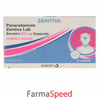 paracetamolo (zentiva lab)* bambini 10 supposte 250 mg