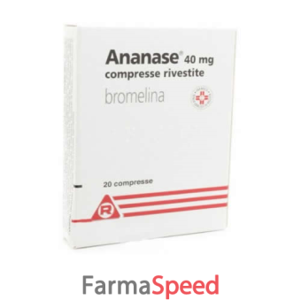 ananase - 40 mg compresse rivestite 20 compresse rivestite 