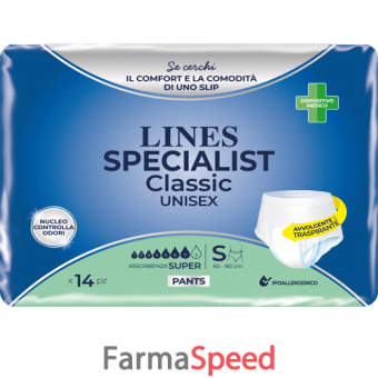 pannolone a mutanda lines specialist classic pants super s 14 pezzi