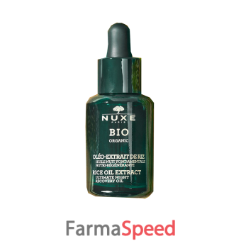 nuxe bio organic oleo extract riz huile nuit fondamentale nutri regenerante 30 ml