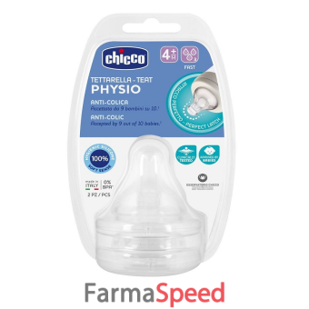 chicco tettarella perfect 5 4m in silicone 3 fori 2 pezzi