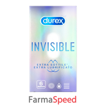 durex invisible extra lubrificante 6 pezzi