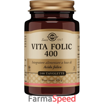 vita folic 400 solgar 100 tavolette