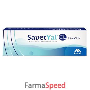 siringa intra-articolare preriempita savetyal cl 75 mg/3 ml