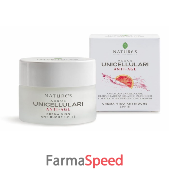 nature's acque unicellulari crema viso antirughe spf15 50 ml