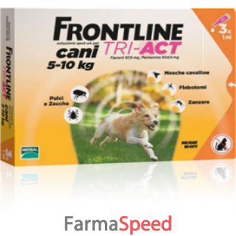 frontline tri-act cani medi 3 pipette 1ml 
