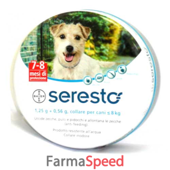 seresto collare cani 1,25+0,56g 1-8kg 