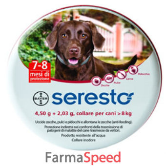 seresto collare cani 4,50+2,03g da 8kg 