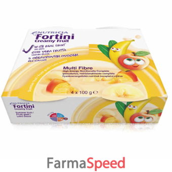 fortini creamy fruit multi fibre frutti gialli 4x100 g