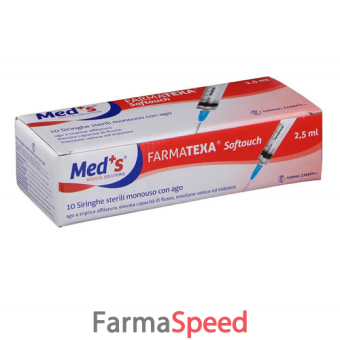 siringa meds 2,5ml sterile monouso con ago 2,5/3 10 pezzi