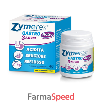 zymerex gastro activ 3 azioni 40 compresse masticabili