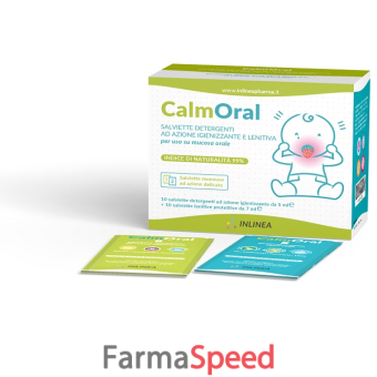 calmoral 10 salviette detergenti + 10 salviette lenitive protettive