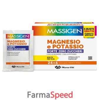 massigen magnesio potassio forte zero zucchero 24 + 6 bustine