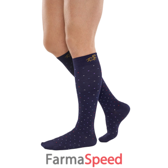 socks for you bamboo pois gambaletto blu navy s