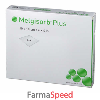 melgisorb plus medicazione ad alta assorbenza in alginato di calcio e sodio 10x10 cm 10 pezzi