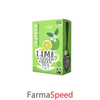 clipper te' verde al lime & zenzero bio 20 filtri 20 g