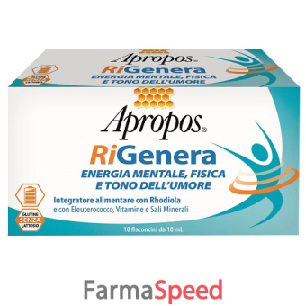 apropos rigenera energia fisica e mentale 10 flaconcini 10 ml