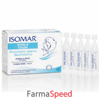 isomar soluzione isotonica acqua mare igiene quotidiana 20 flaconcini monodose 5 ml