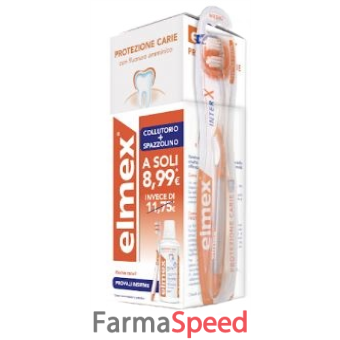 special pack elmex protezione carie collutorio 400 ml + spazzolino
