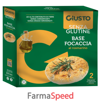 giusto senza glutine fondi focaccia rosmarino 280 g