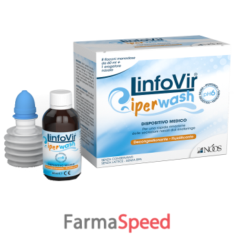 linfovir iperwash soluzione salina ipertonica tamponata 8 flaconi da 60 ml + 1 erogatore nasale