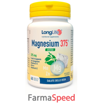 longlife magnesium 375 osteo 60 tavolette