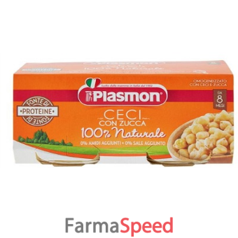 plasmon omogeneizzato ceci/zucca 2 x 80 g