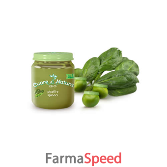 cuore di natura omogeneizzati piselli & spinaci bio 110 g