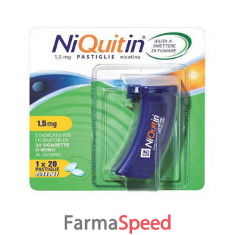 niquitin mini - 1,5mg pastiglie gusto menta, 20 pastiglie in contenitore pp
