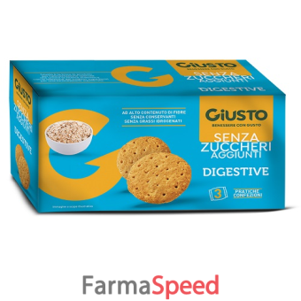 giusto senza zucchero biscotti digestive 3 pezzi da 75 g