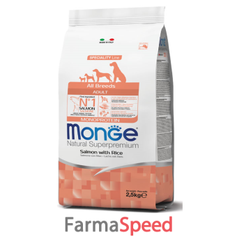 monge all breeds adult salmone & riso 2500 g