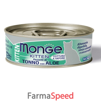 monge natural quality gatto monge jelly pezzetti tonno bonito/aloe kitten 80 g