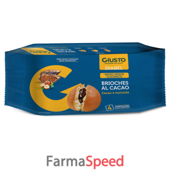 giusto diabel brioche cacao 4 pezzi da 45 g