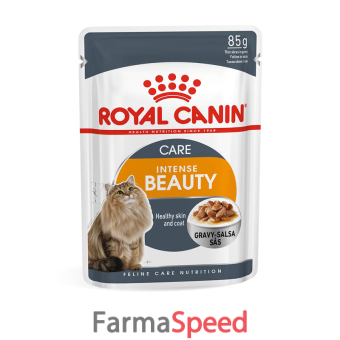 feline health nutrition wet intense beauty 12 in gravy 1 bustina 85 g