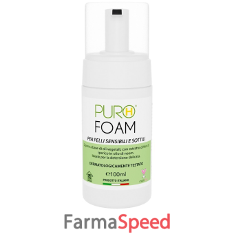 puro h foam pelli sensibili e sottili 100 ml
